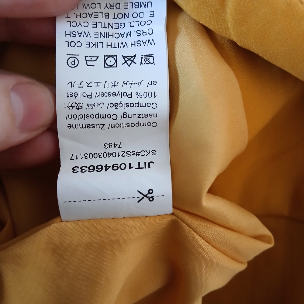 EUC Shein Curve 4XL yellow skirt w/ tie front - Picture 7 of 8